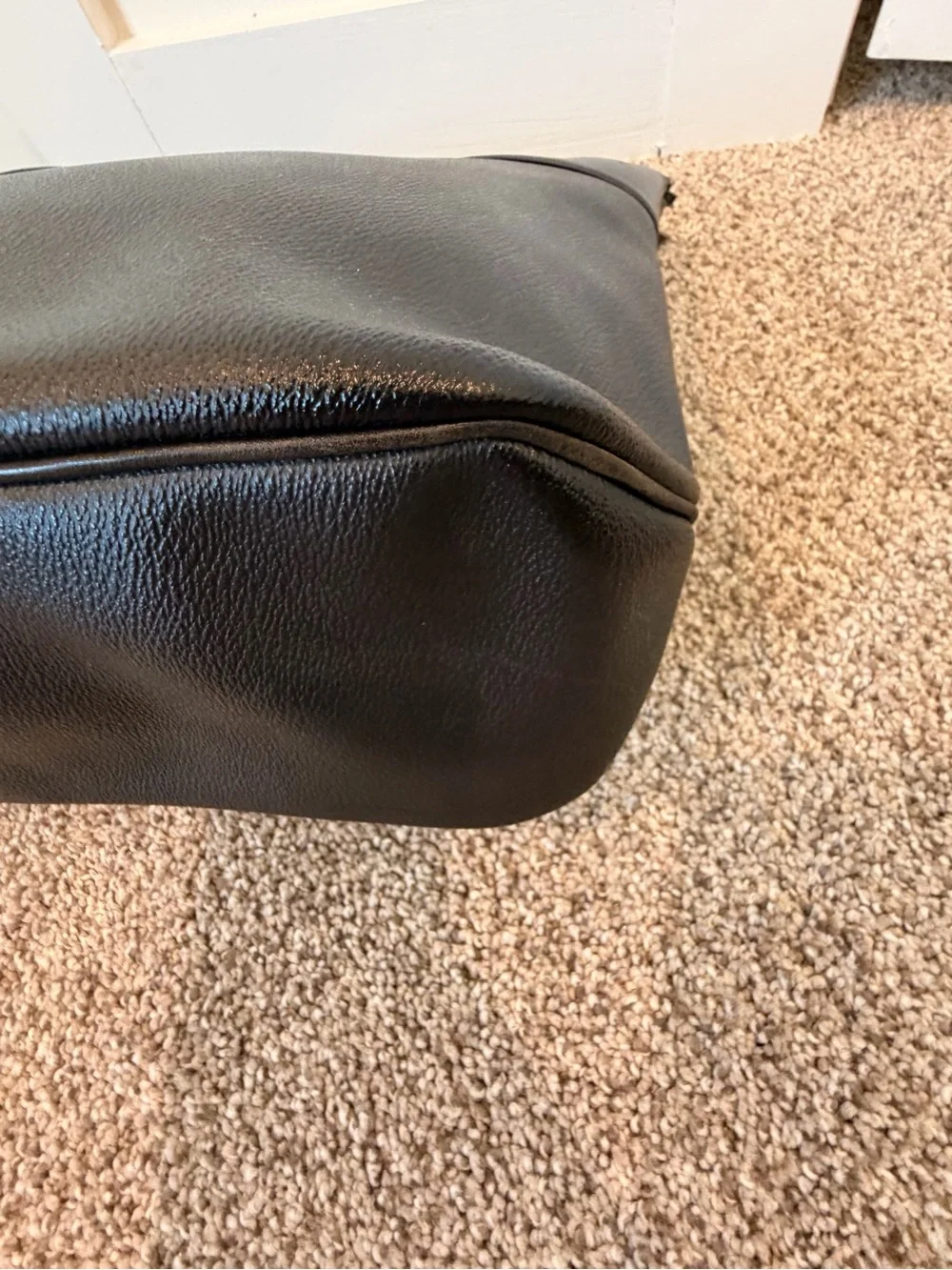 Vintage Dior Tote Bag in Black Honeycomb Coated Canvas and Leather